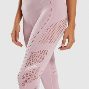 Gymshark Flawless Knit Seamless Light Pink Leggings M